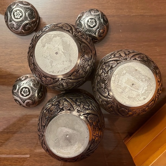 Three silver plated, small animal urns for cremains. - Picture 4 of 10